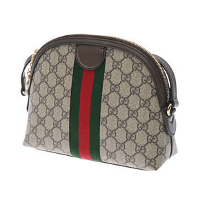 Gucci Beige Ophidia Bag Tan Shoulder Canvas GG Supreme Ebony